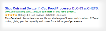 improved information in SERP