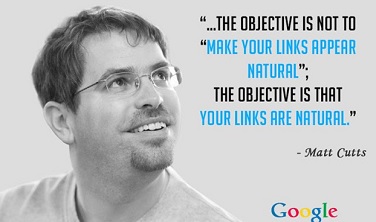 Matt Cutts guideline about link building while staying in Google