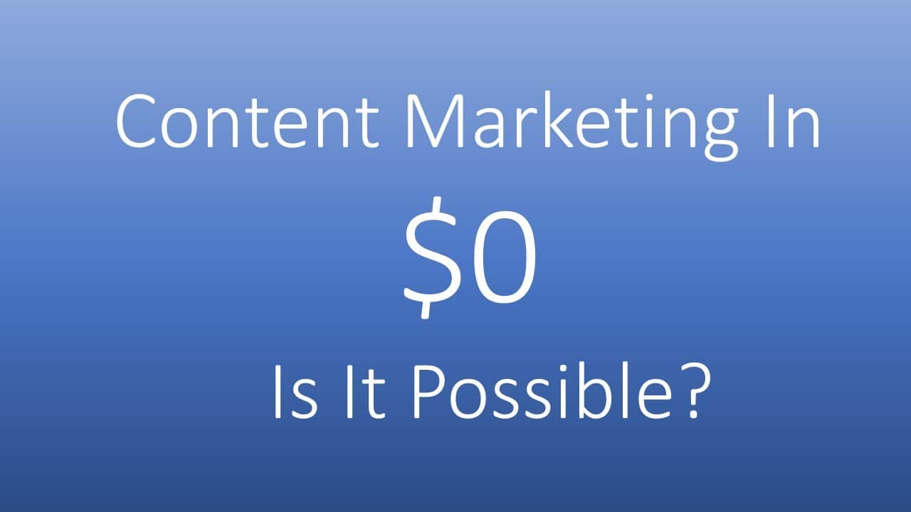 How to do content marketing to promote your website spending any money?