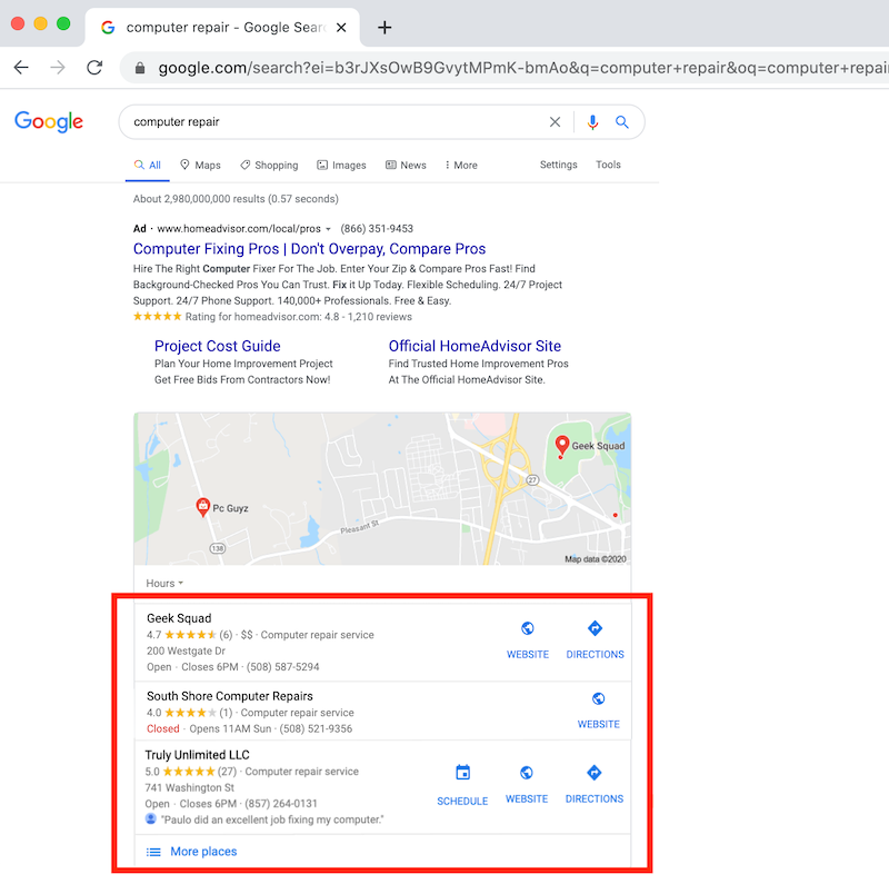rank higher in google maps - business listed 
