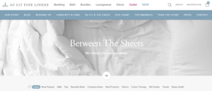 Au Lit Fine Linens ecommerce Blog to learn from