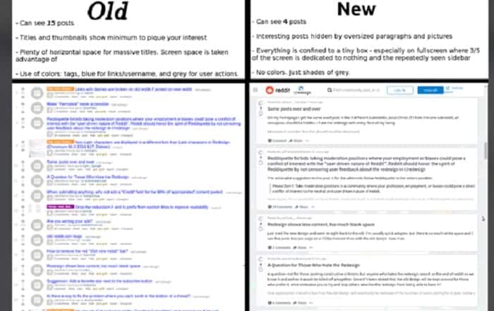 Old Reddit vs. New Reddit