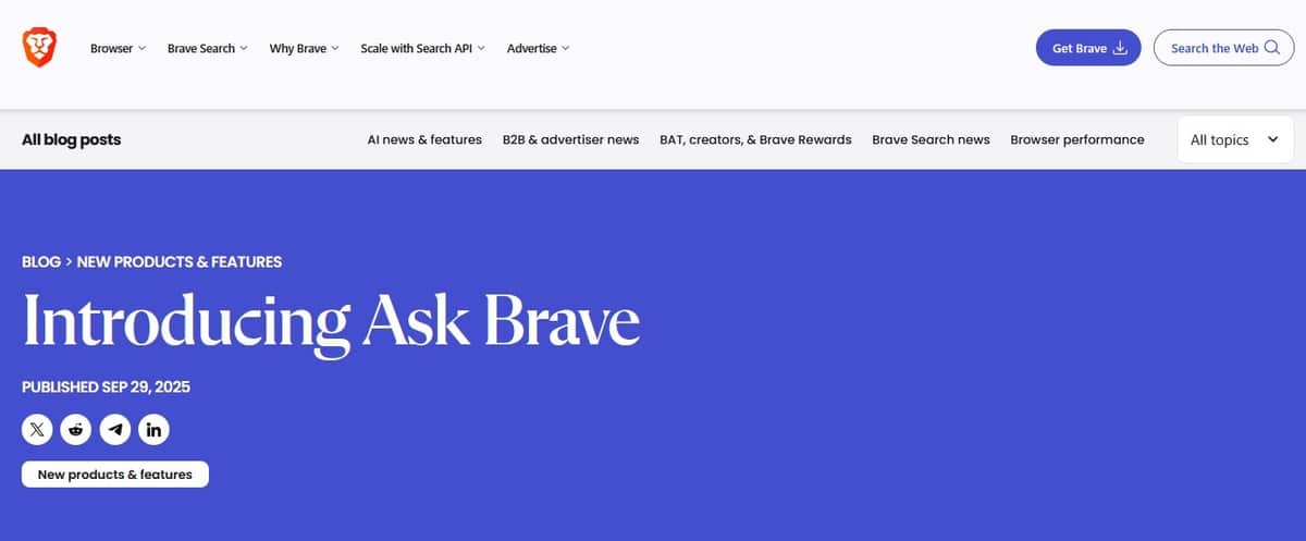 Brave Unveils “Ask Brave” to Take On Google with AI-Powered, Privacy-First Search