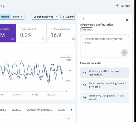 Natural Language AI Now Configures Google GSC